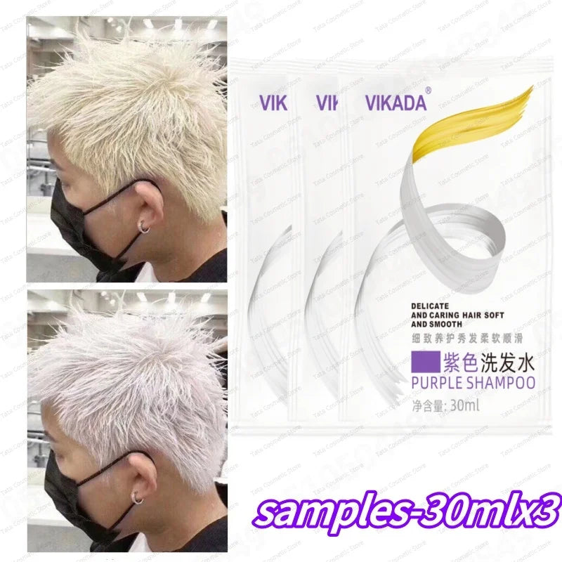 Professional Purple Shampoo Professional Yellow Removal Post Dyeing Gray Hair Care Bleached Highlighted Shampoo Revitalize 300ml