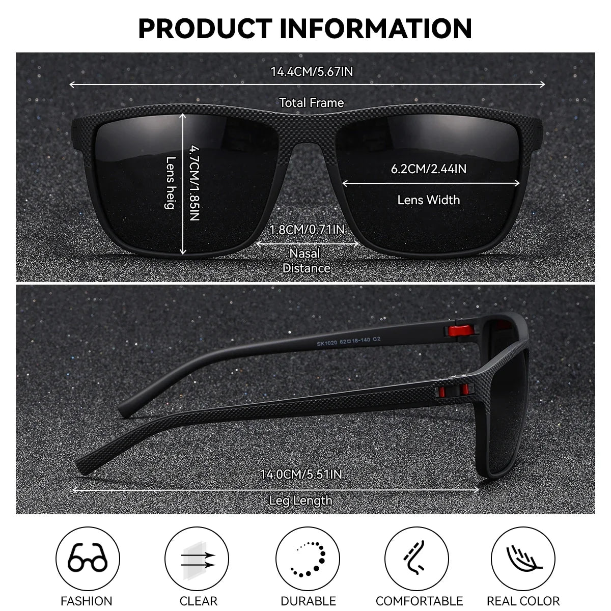BARCUR Original Trendy White Pink Polarized Sunglasses Lightweight Comfort Square PC Eyewear for Women Sports UVA & UVB Protection Trendy Sun Glasses for Summer