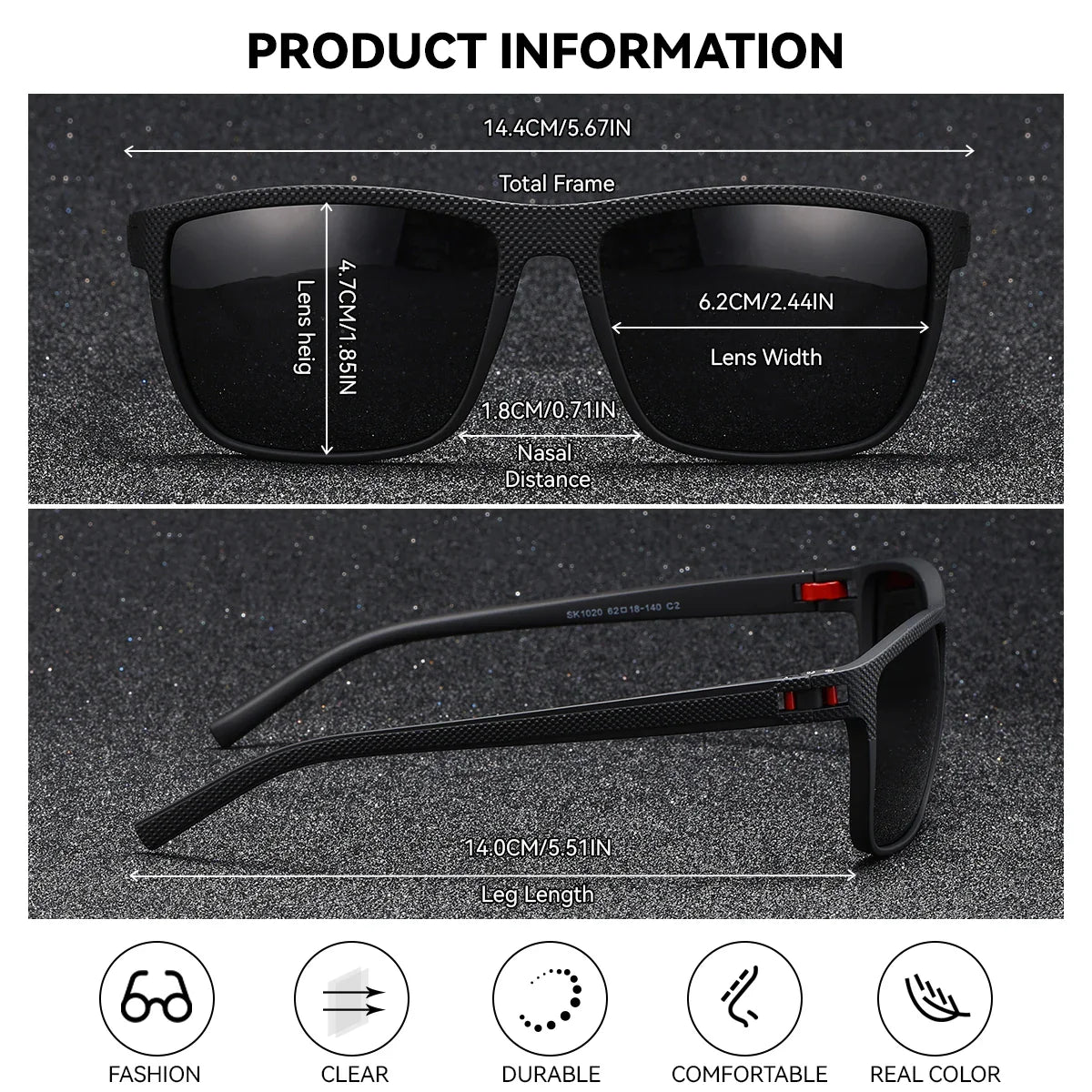 BARCUR Original Trendy White Pink Polarized Sunglasses Lightweight Comfort Square PC Eyewear for Women Sports UVA & UVB Protection Trendy Sun Glasses for Summer