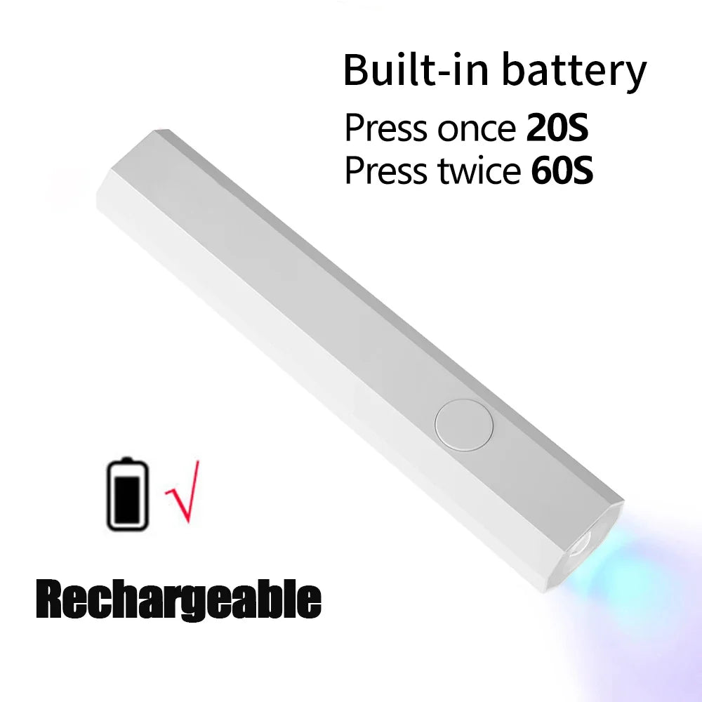 LULAA Cordless Nail Lamp with Stand Handheld UV Light with LCD Display for Gel Nails Rechargeable USB Nail Dryer for Fast Curing