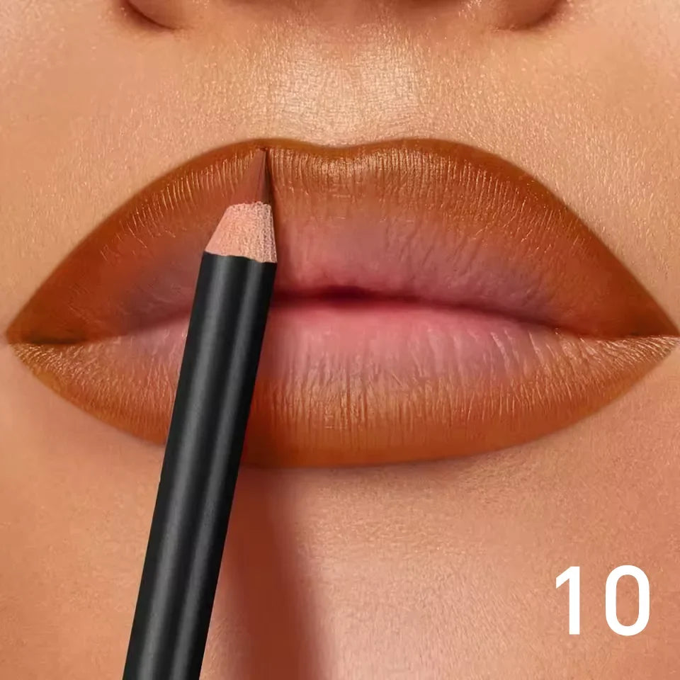 6-Color Waterproof Matte Lip Liner - Long-Lasting, Non-Transfer Formula, Matte Finish, 6 Versatile Shades