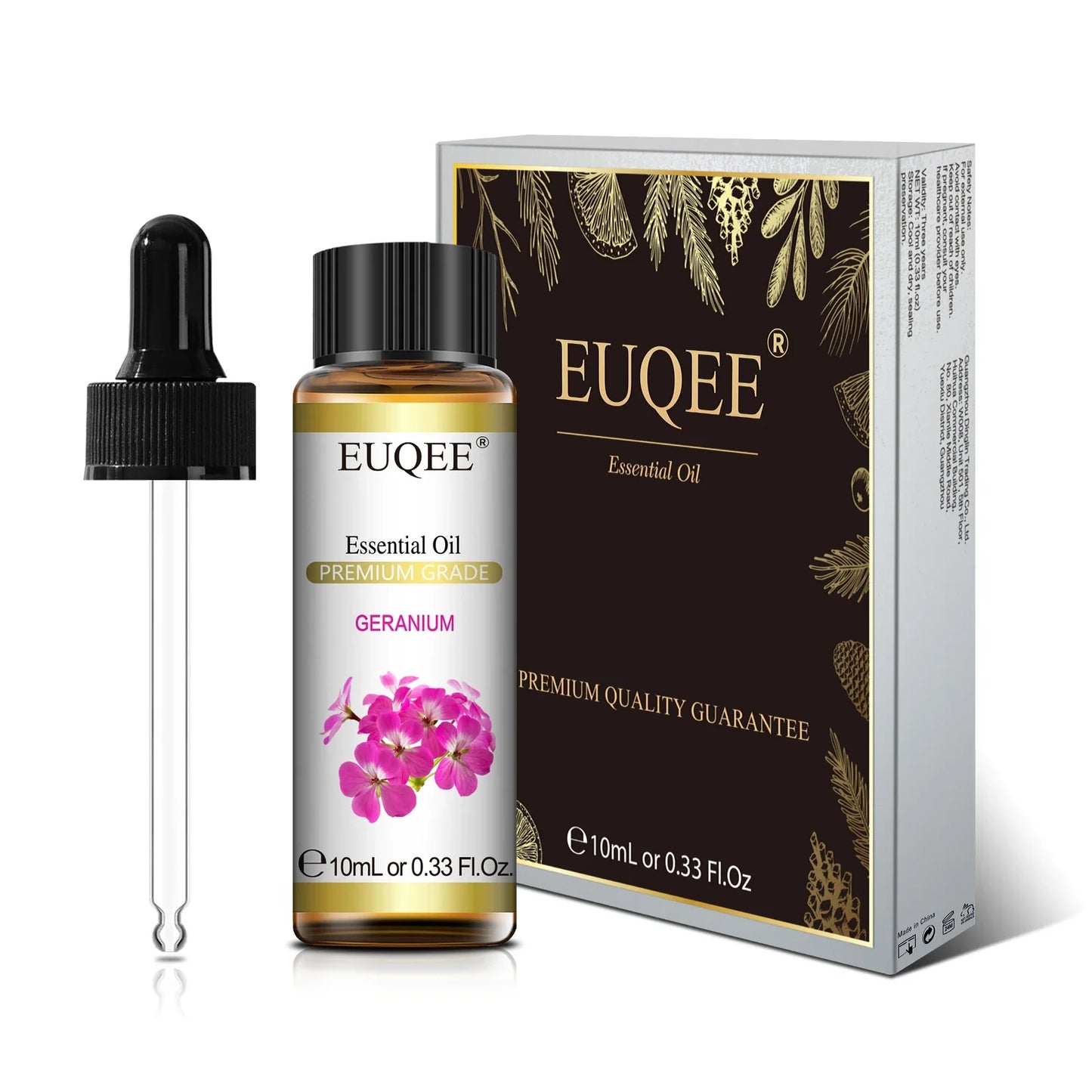 EUQEE 10ml Pure Natural Essential Oil Lavender Jasmine Eucalyptus Vanilla Sandalwood Sweet Orange Lemon Oregano Rose Fragrance