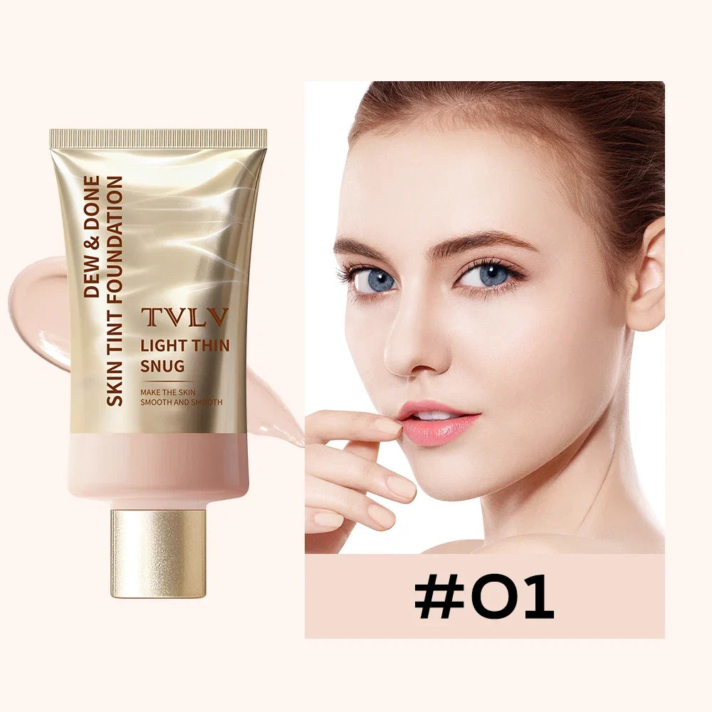 Moisturizing Skin Tint Foundation for All Skin Types, Moisturizing Light Texture Natural Concealer Long Wear Face Makeup