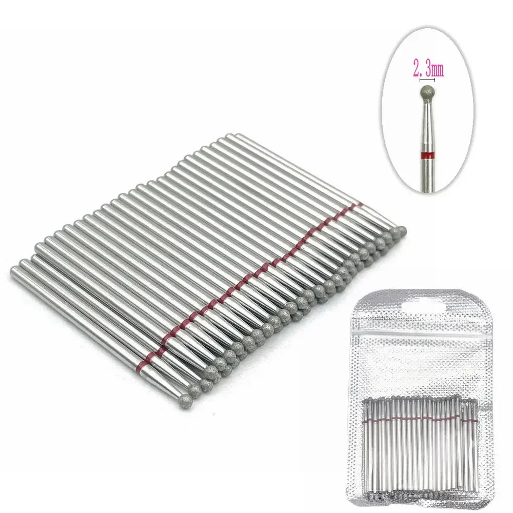 50pc Diamond Nail Drill Cuticle Clean Bit Set Milling Cutter for Manicure Electric  Bits Accessories Dead Skin Remove Tool