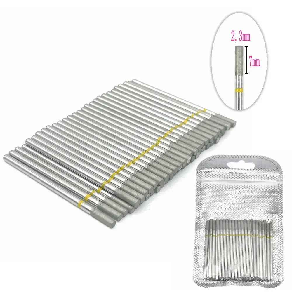 50pc Diamond Nail Drill Cuticle Clean Bit Set Milling Cutter for Manicure Electric  Bits Accessories Dead Skin Remove Tool