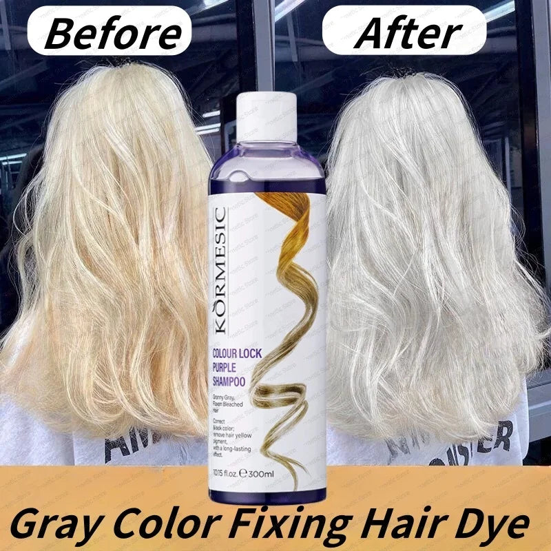 Professional Purple Shampoo Professional Yellow Removal Post Dyeing Gray Hair Care Bleached Highlighted Shampoo Revitalize 300ml