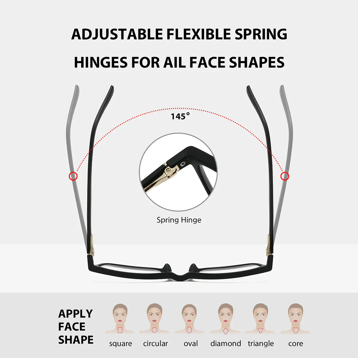 BARCUR Trendy Fashionable Square Reading Glasses Anti-Fatigue Lightweight PC Frame with AC Lens - Fashionable Multiple Degree Glasses for Summer and Men and Women