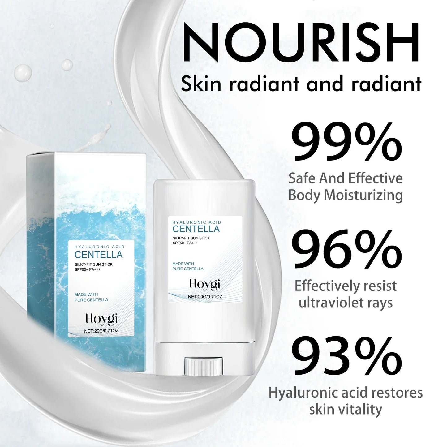Sunscreen Stick SPF46 – Hyaluronic Acid Moisturizing Nourishing UV Repair for Outdoor