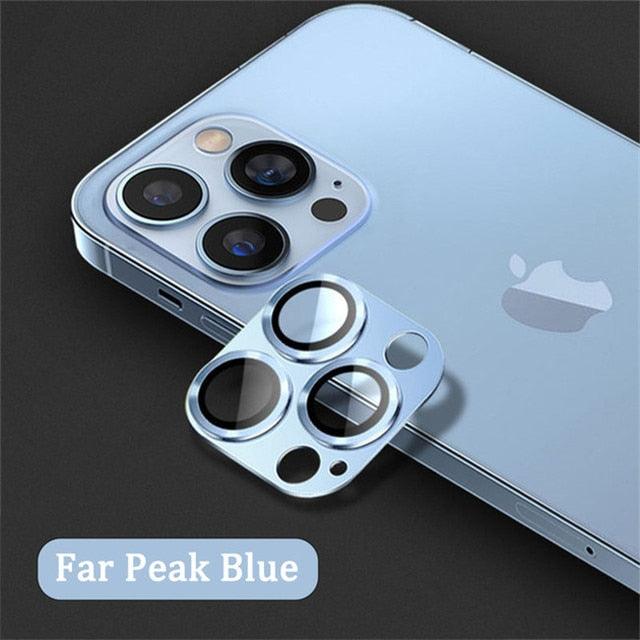 Camera Lens Metal Protector Glass For iPhone 14 Pro 13Pro 13 12 Pro Max Plus Full Cover Lens Protective Cap For iPhone 13 14Pro Tempered Glass Lens Film Metal Camera Screen Protection HD Clear Lens Protector