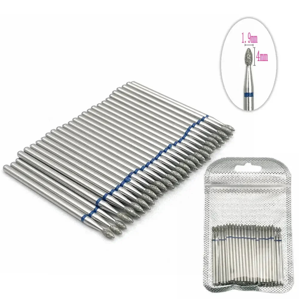 50pc Diamond Nail Drill Cuticle Clean Bit Set Milling Cutter for Manicure Electric  Bits Accessories Dead Skin Remove Tool