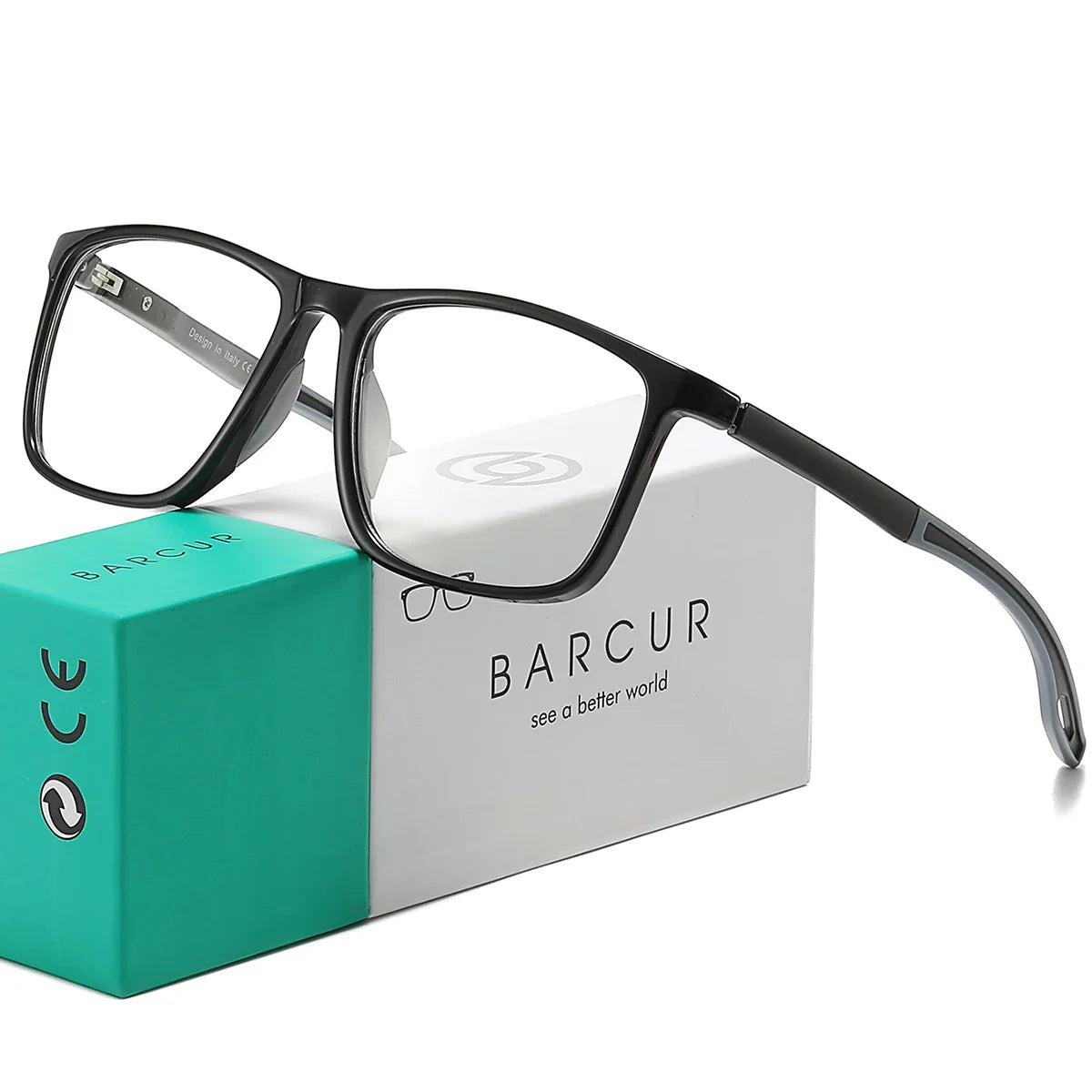 BARCUR Lightweight Sports Reading Glasses for Men & Women – Ultra-Light PC Frame Durable Presbyopia Eyewear with HD Transparent Acrylic Lenses – Comfortable Rectangle Readers for Casual Daily Wear and Outdoor Use