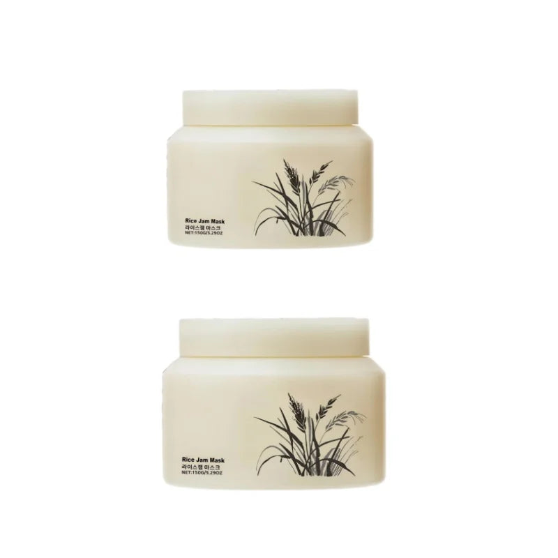 Rice Jam Mask,Body Face Smooth Soft Radiant Skin Smeared Mask,Deep Cleansing Hydrating,Korean Moisturizing Purifying Skincare
