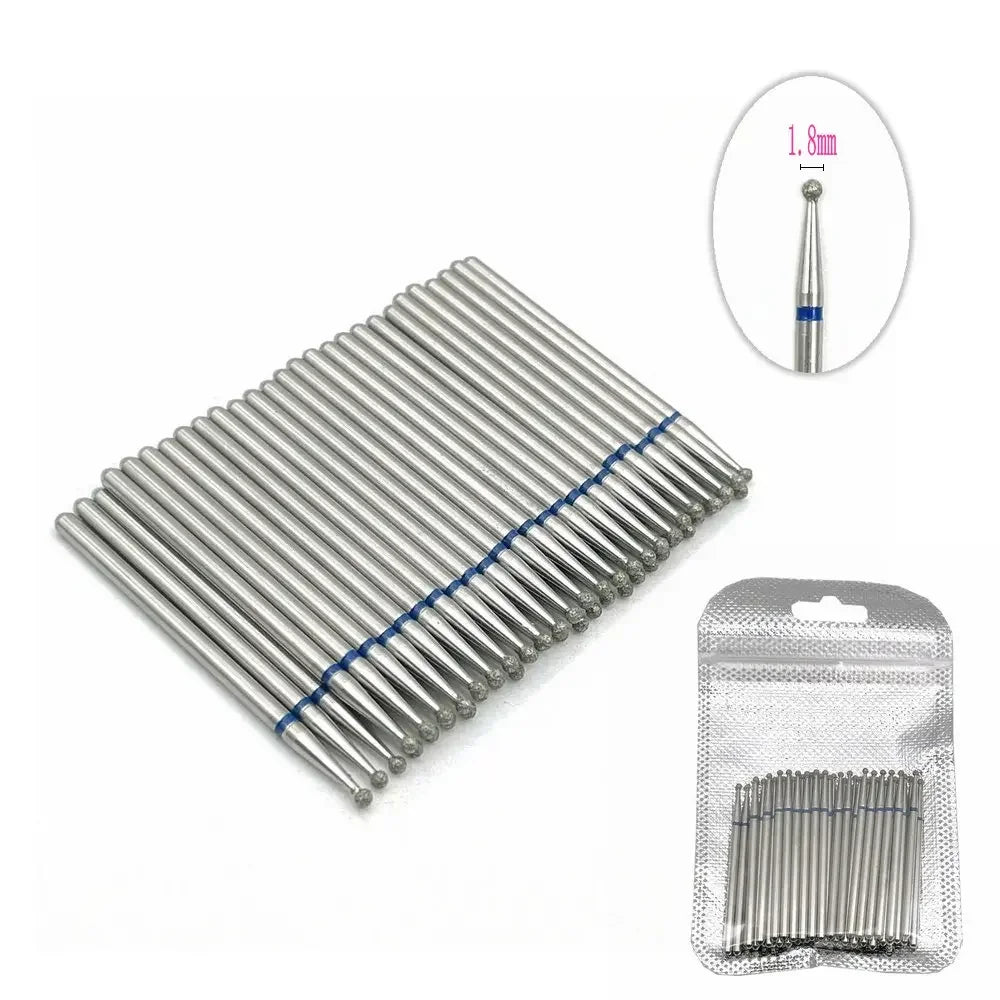 50pc Diamond Nail Drill Cuticle Clean Bit Set Milling Cutter for Manicure Electric  Bits Accessories Dead Skin Remove Tool