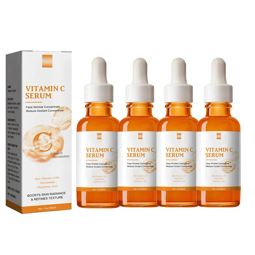 Vitamin C Wrinkle Remover Face Serum Lifting Firming Fade Fine Lines Anti-aging Essence Whitening Brighten Nourish Skin Care