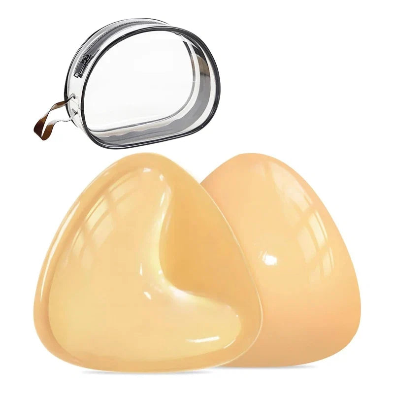 Double-Sided Sticky Bra Pads Women Summer Ultra Instant Push Up Bra Pads Reusable Padded Inserts Strapless Lift For Swimsuit