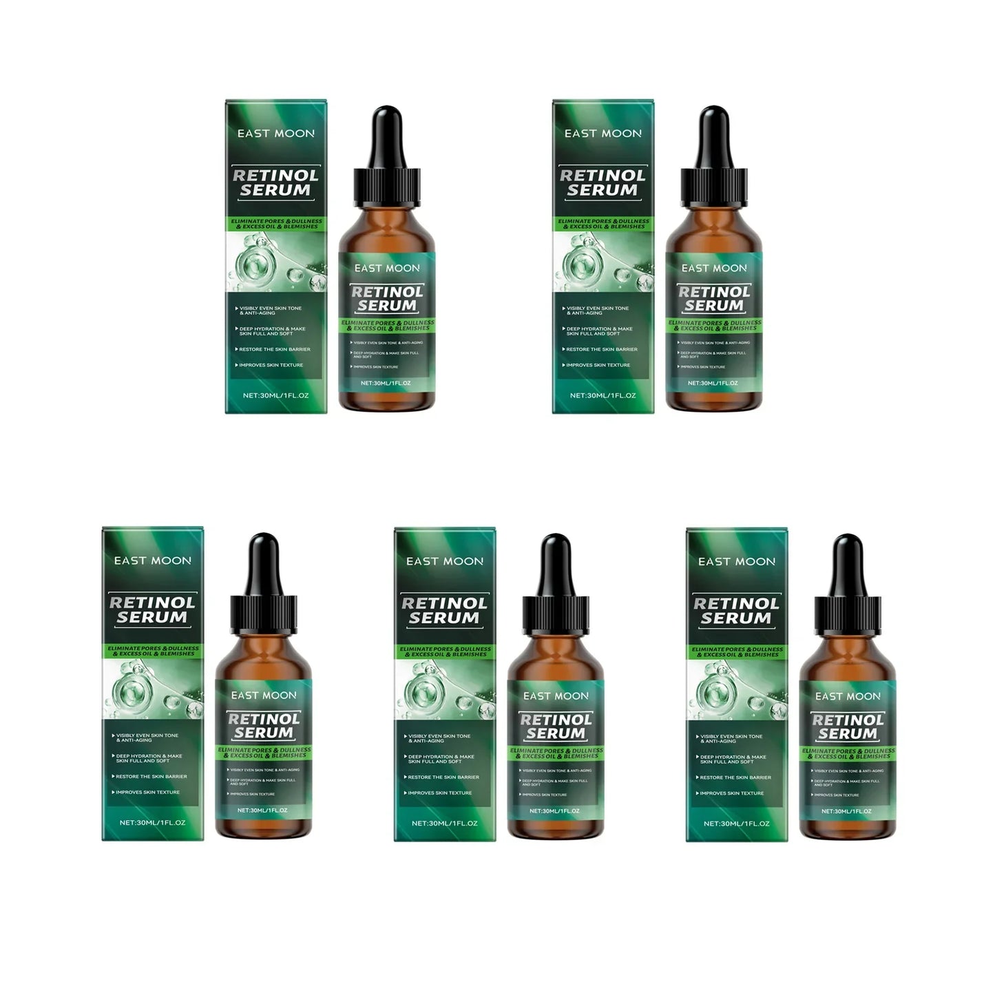 Men's Retinol Serum Hydrating Anti-Aging Oil Control & Pore Minimizer Lifting Tightening Smoothing Brightening Facial Treatment