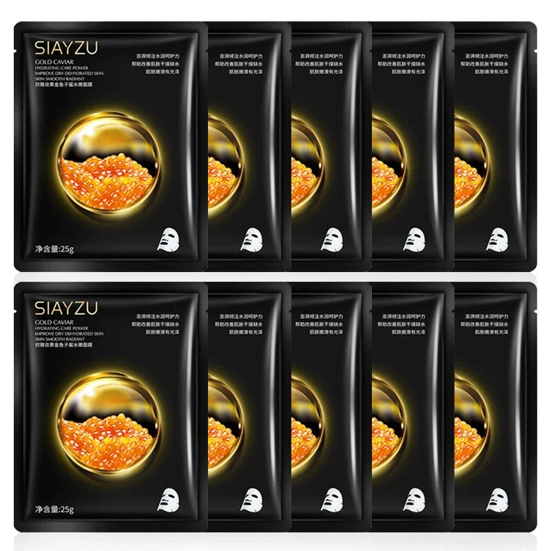 Golden Caviar Moisturizing Facial Masks Refreshing Oil Control Anti-aging Anti Wrinkles Face Mask Sheets Masks Facial Skin Care