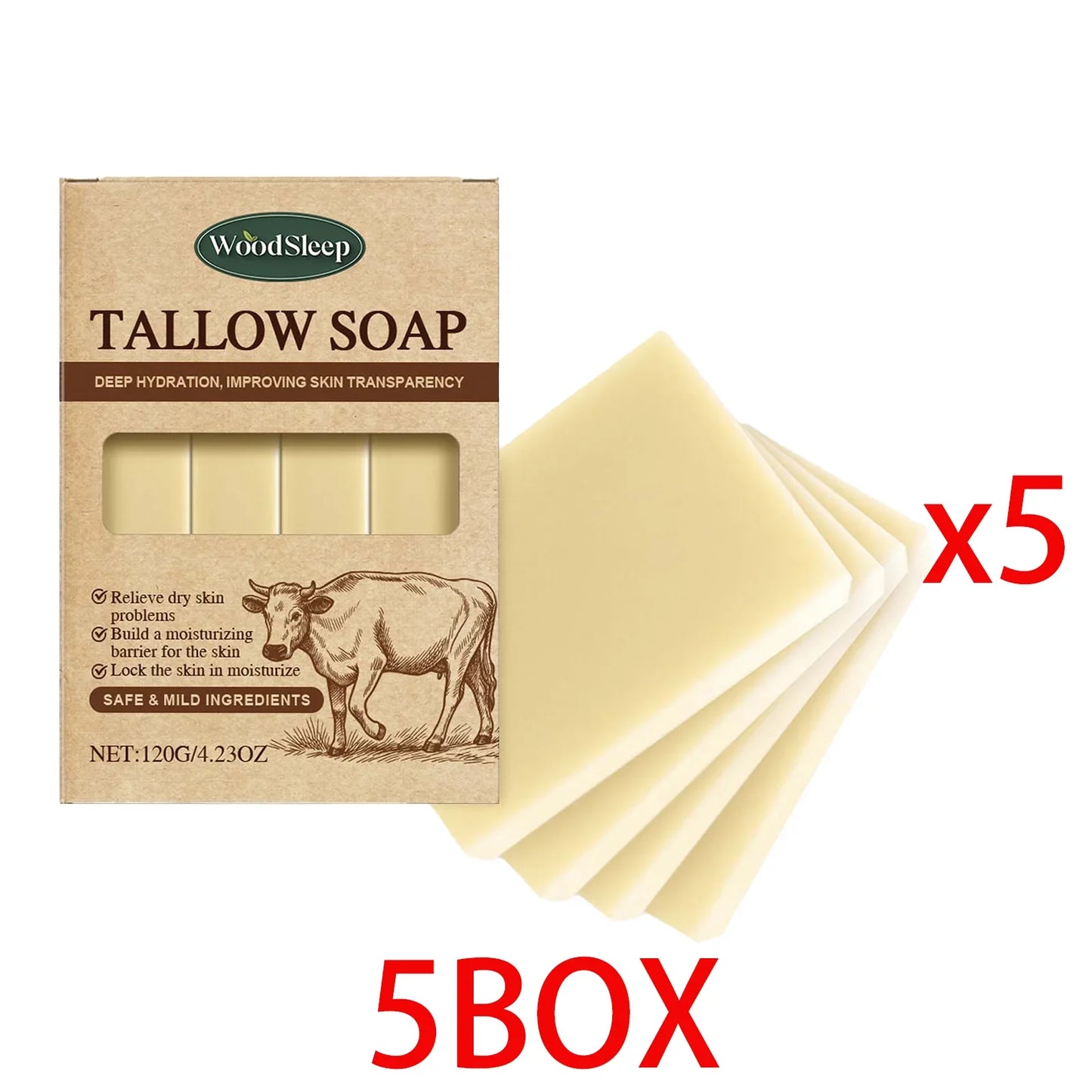 Grass-Fed Beef Tallow Soap Gently Clean For Skincare Suitable For Face & Body Wash Refreshing Rich In Lather Soap Bar Moisturize