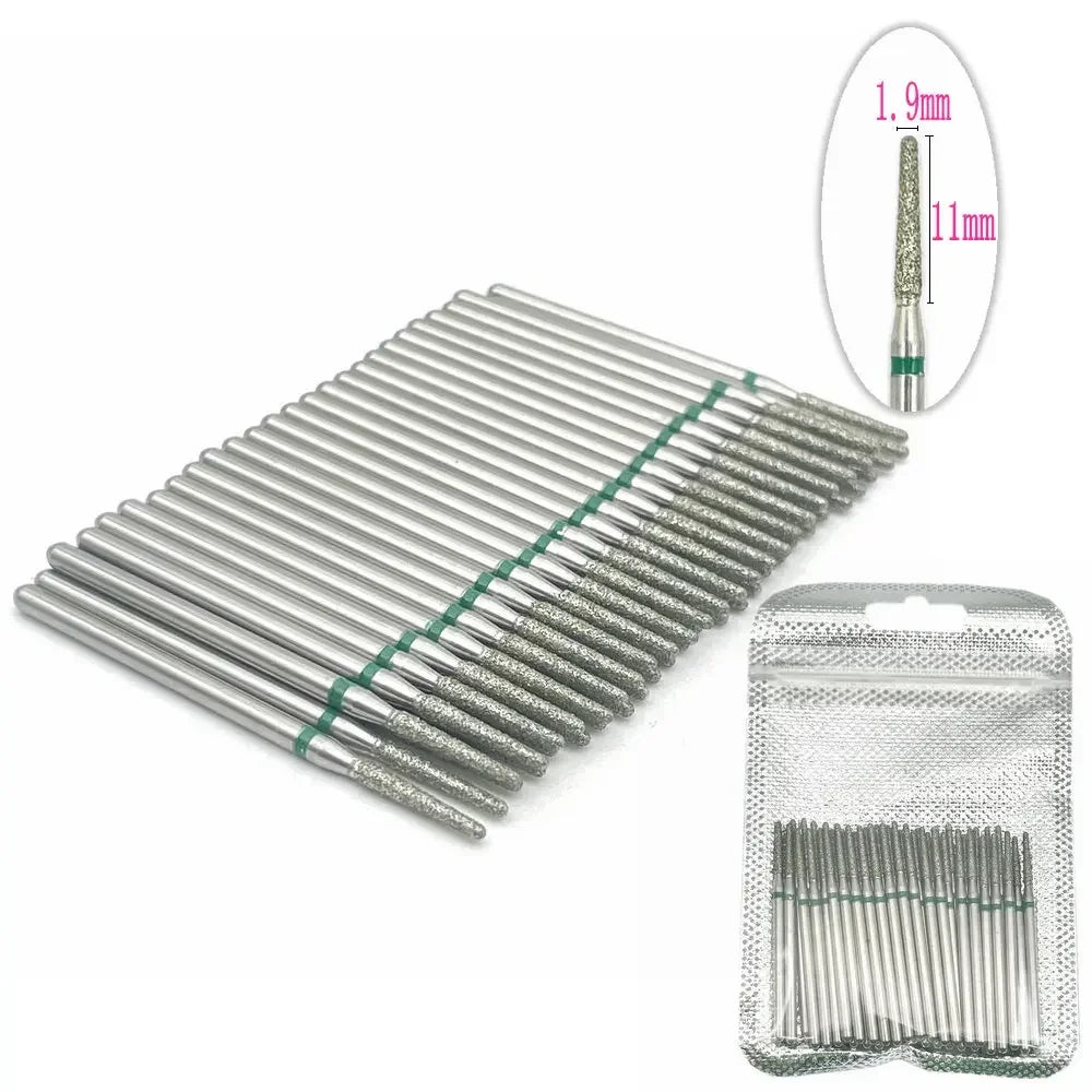 50pc Diamond Nail Drill Cuticle Clean Bit Set Milling Cutter for Manicure Electric  Bits Accessories Dead Skin Remove Tool