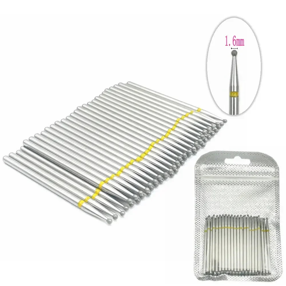 50pc Diamond Nail Drill Cuticle Clean Bit Set Milling Cutter for Manicure Electric  Bits Accessories Dead Skin Remove Tool