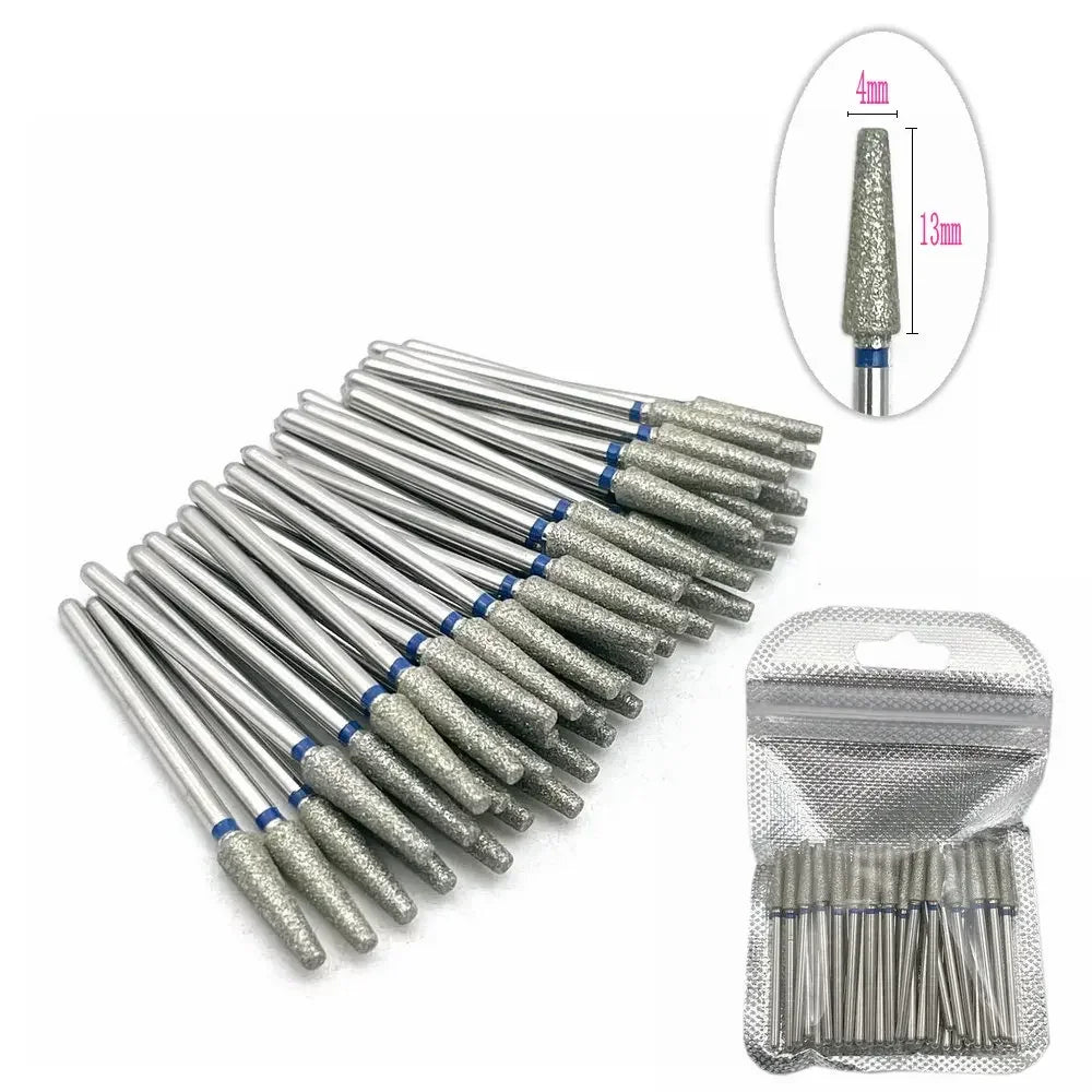 50pc Diamond Nail Drill Cuticle Clean Bit Set Milling Cutter for Manicure Electric  Bits Accessories Dead Skin Remove Tool