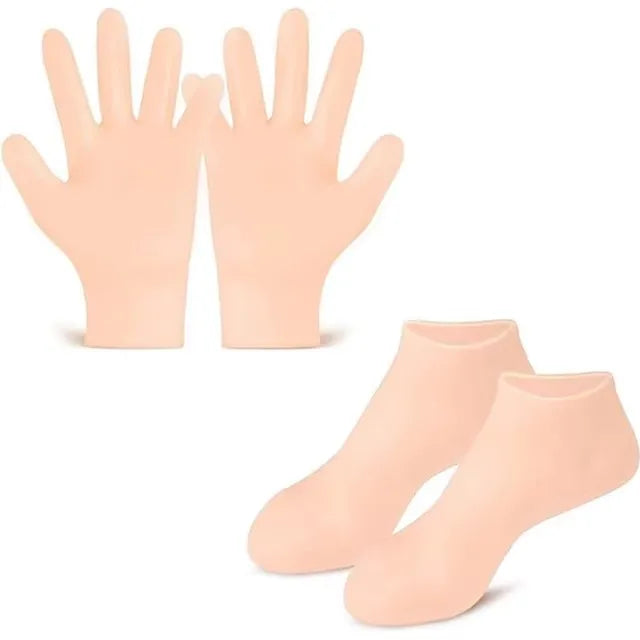Silicone Exfoliating Socks & Gloves Anti Slip Foot & Hand Spa Mask Hands Peeling Gloves Prevents Dryness Feet/Hand Care Tools