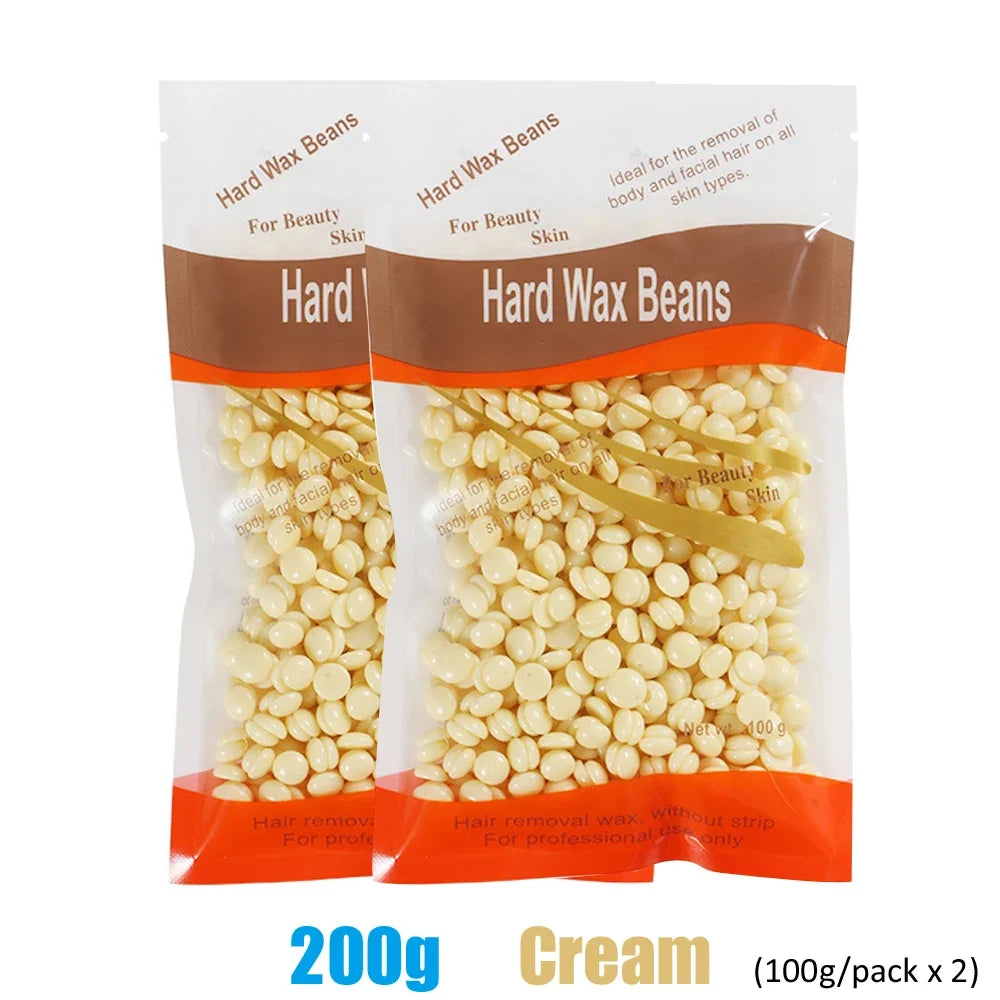 500g Wax Beans For Wax Heater Whole Body Hot Film Depilatory Wax For Wax Heater Kit Waxing Wax Beans For Hair Removal Wax Pot