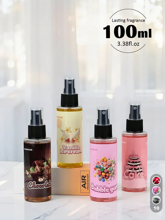 100ml/3.38oz 10 scents air freshener, quickly eliminate odors, long lasting fragrance, air fresh, suitable for home, car, gifts