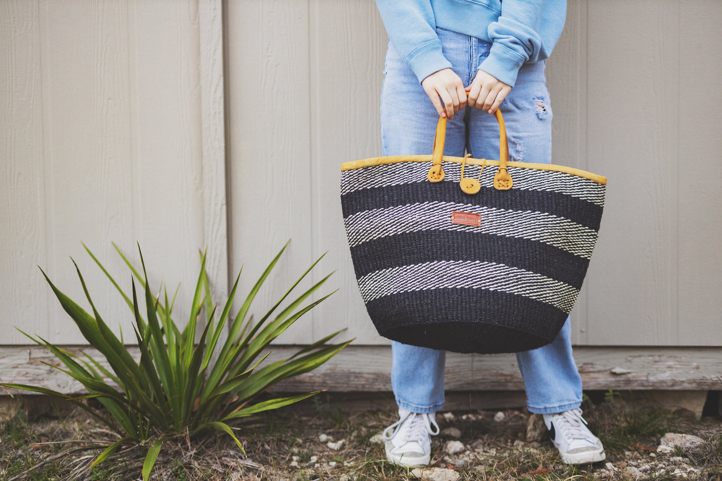 Balance Flow Handmade Sisal Straw Basket Tote