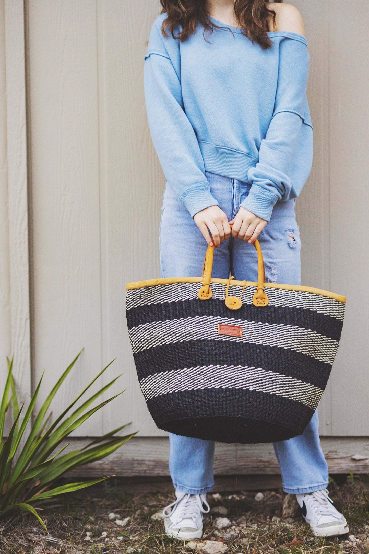 Balance Flow Handmade Sisal Straw Basket Tote