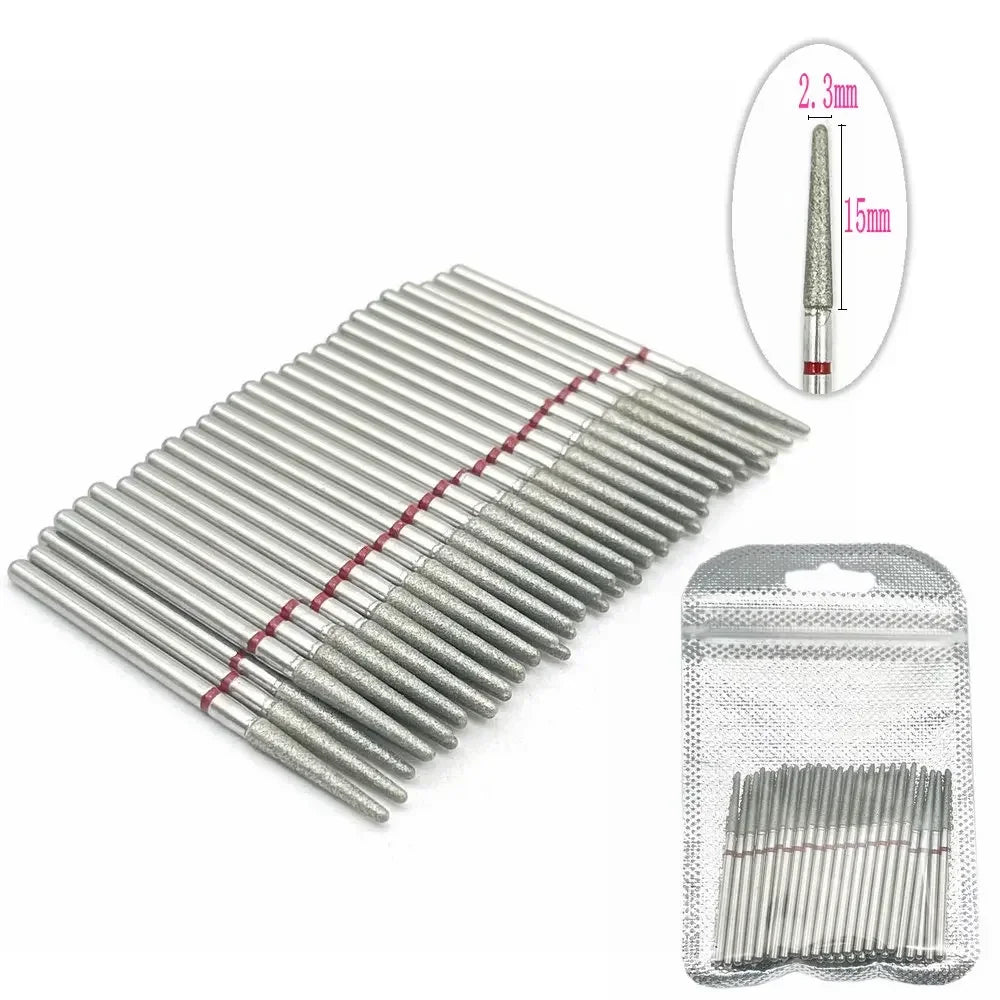 50pc Diamond Nail Drill Cuticle Clean Bit Set Milling Cutter for Manicure Electric  Bits Accessories Dead Skin Remove Tool