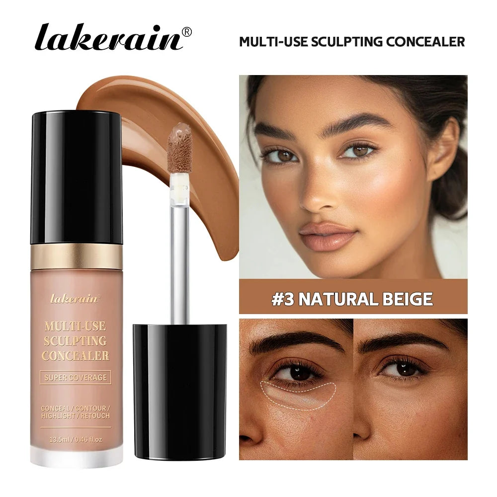 Waterproof Liquid Concealer Matte High Coverage Oil Control Cover Acne Dark Circles Foundation Modify Face Contouring Cosmetics