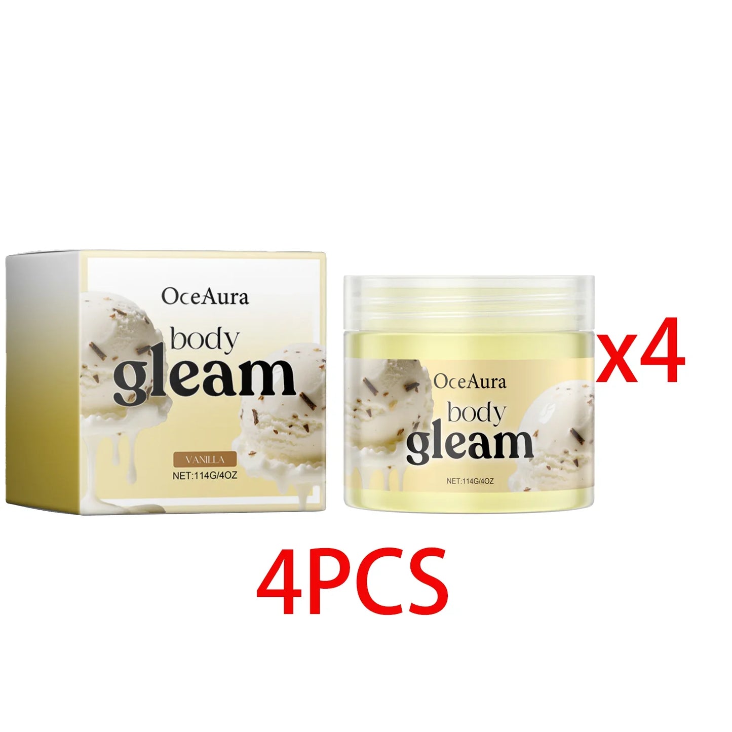 Vanilla Body Butter Moisturizer Smooth Skin Elasticity Increased Improve Dryness Non-Greasy Vanilla Body Cream Nourish Skin Care