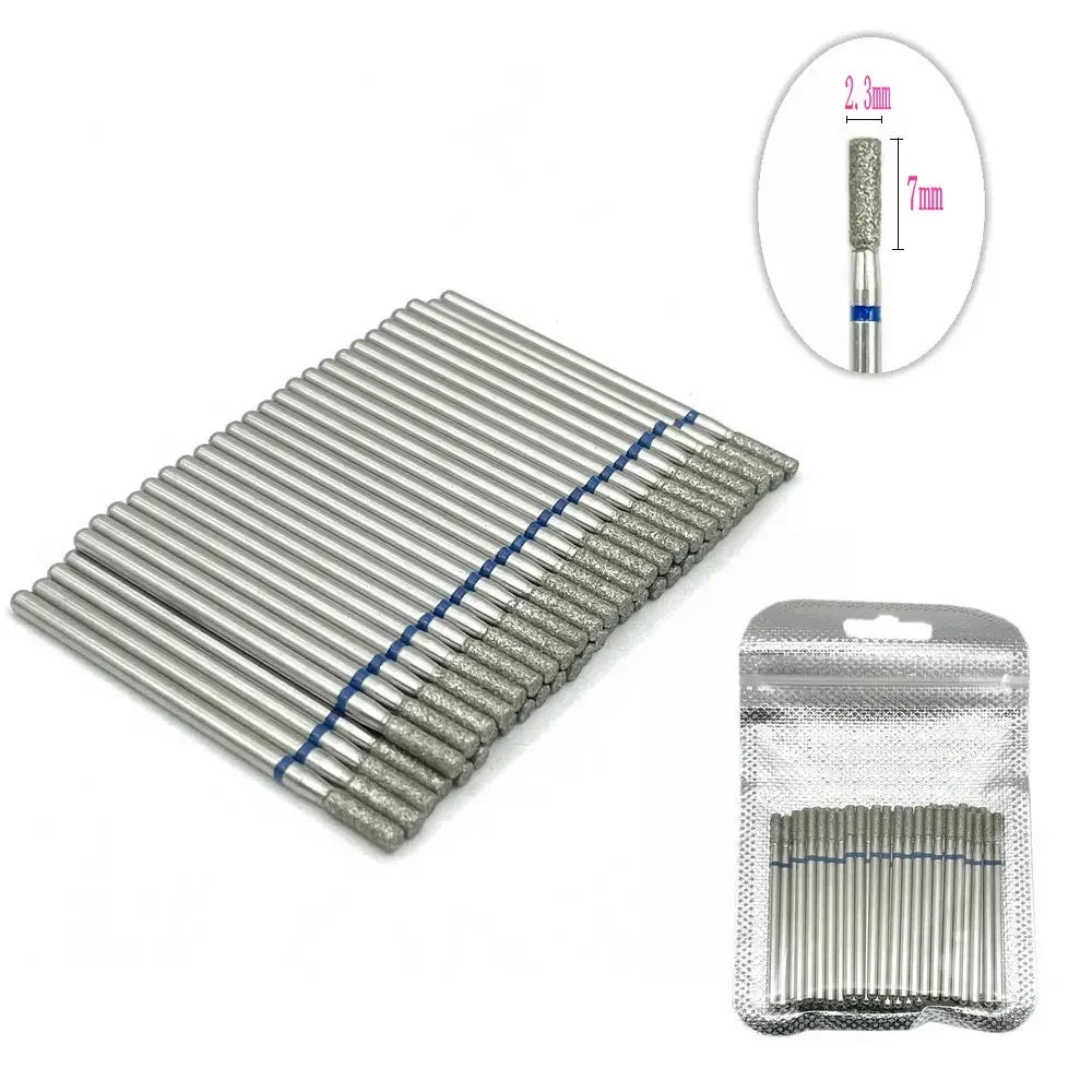 50pc Diamond Nail Drill Cuticle Clean Bit Set Milling Cutter for Manicure Electric  Bits Accessories Dead Skin Remove Tool