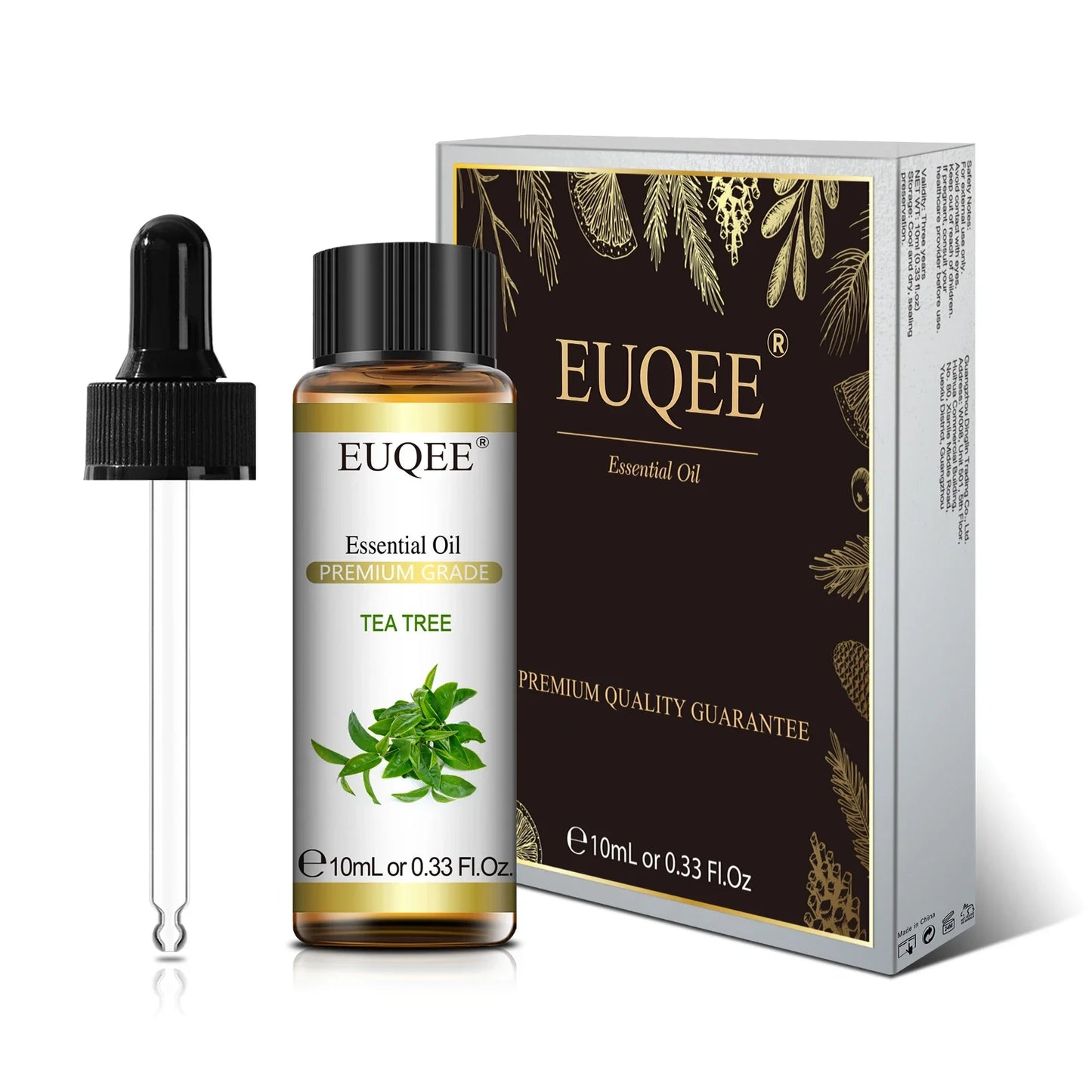 EUQEE 10ml Pure Natural Essential Oil Lavender Jasmine Eucalyptus Vanilla Sandalwood Sweet Orange Lemon Oregano Rose Fragrance