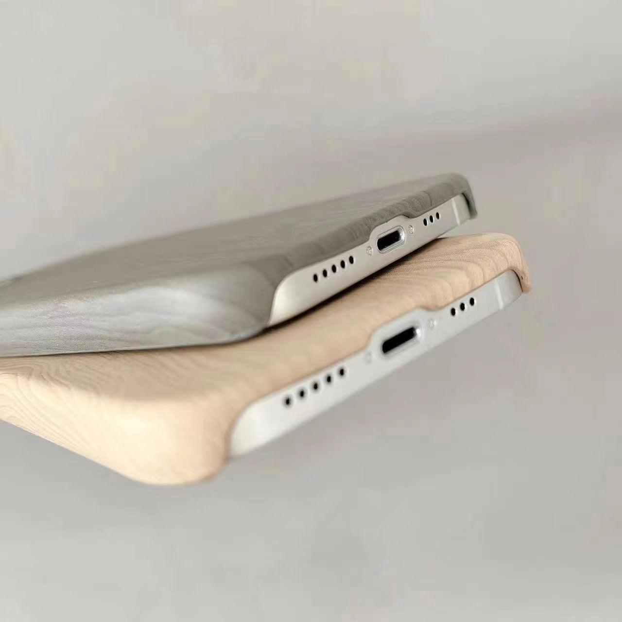 Luxury Wood Phone Case For iPhone 13 12 11 Pro X XS Max XR 8 7 Plus SE Retro Soft Wood Case Slim Hard Cover with Real Wooden Finish Protective Cover