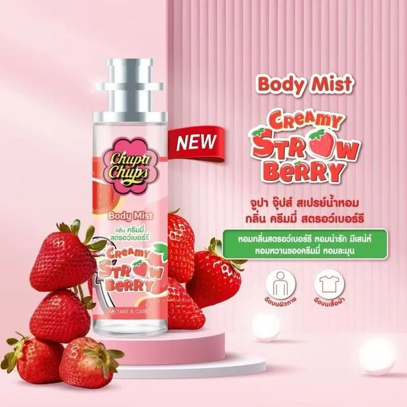 Chupa Chups Body Mist 100ml Refreshing Fruity Fragrance Long-lasting Sweet Scent Melon Apple Grape Berry Flavors Women Perfume