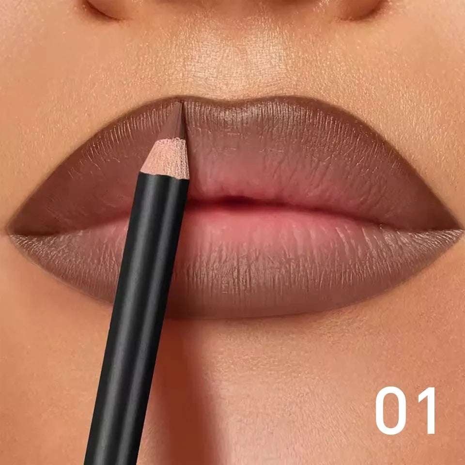 6-Color Waterproof Matte Lip Liner - Long-Lasting, Non-Transfer Formula, Matte Finish, 6 Versatile Shades