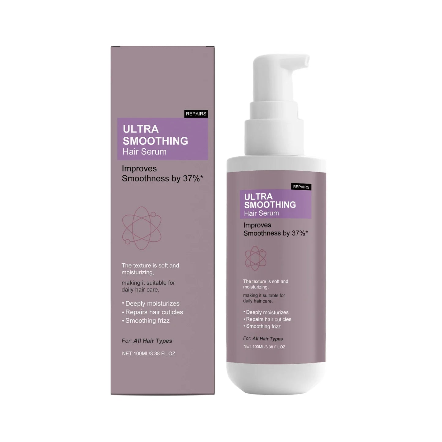 Smoothing Hair Serum - Gentle Hydrating Formula for Frizz-Free, Lightweight & Refreshing Scalp-Safe Daily Hair Care