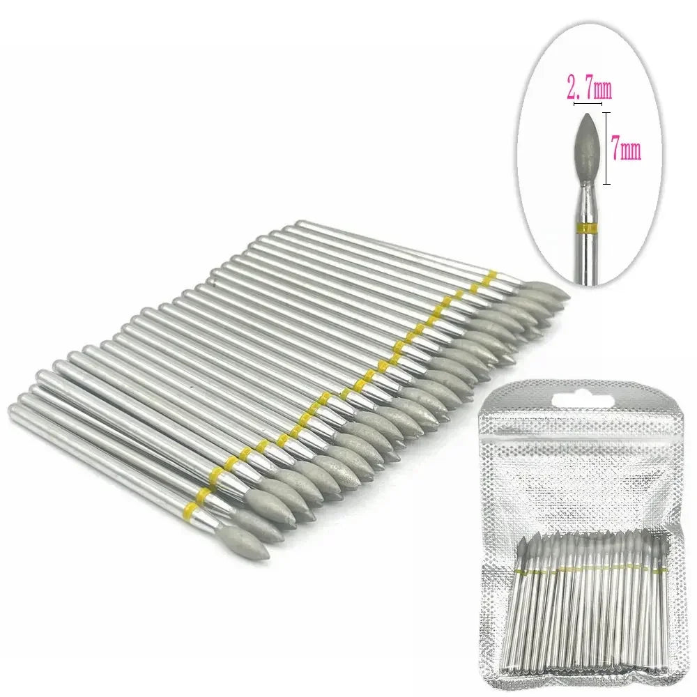 50pc Diamond Nail Drill Cuticle Clean Bit Set Milling Cutter for Manicure Electric  Bits Accessories Dead Skin Remove Tool