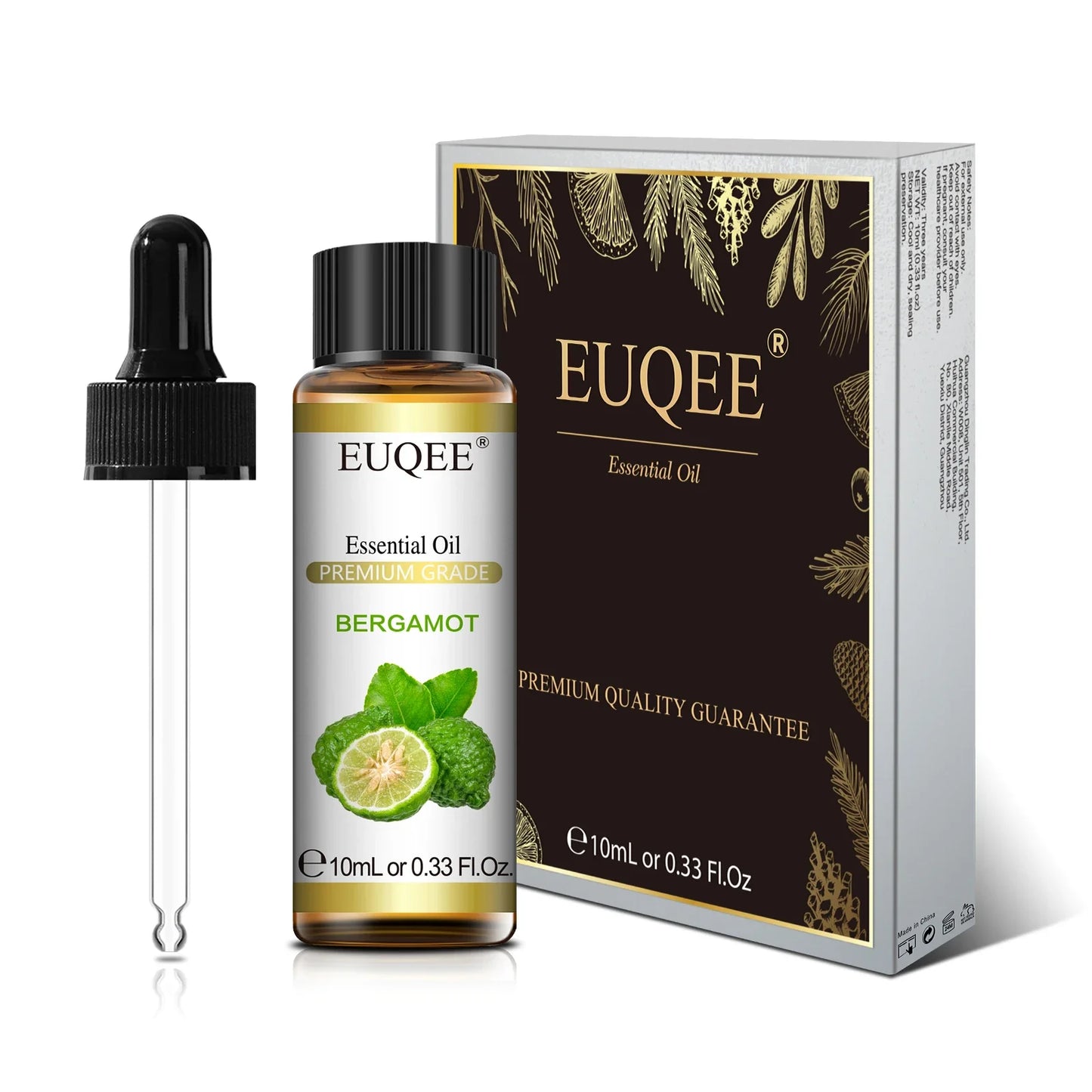 EUQEE 10ml Pure Natural Essential Oil Lavender Jasmine Eucalyptus Vanilla Sandalwood Sweet Orange Lemon Oregano Rose Fragrance