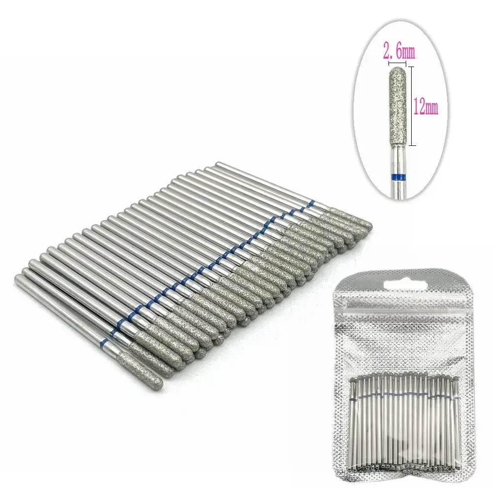 50pc Diamond Nail Drill Cuticle Clean Bit Set Milling Cutter for Manicure Electric  Bits Accessories Dead Skin Remove Tool