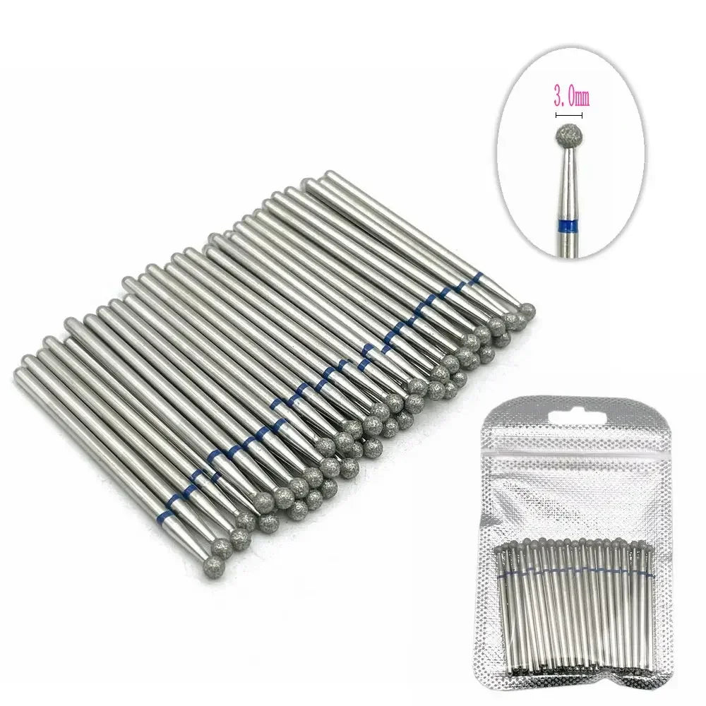 50pc Diamond Nail Drill Cuticle Clean Bit Set Milling Cutter for Manicure Electric  Bits Accessories Dead Skin Remove Tool