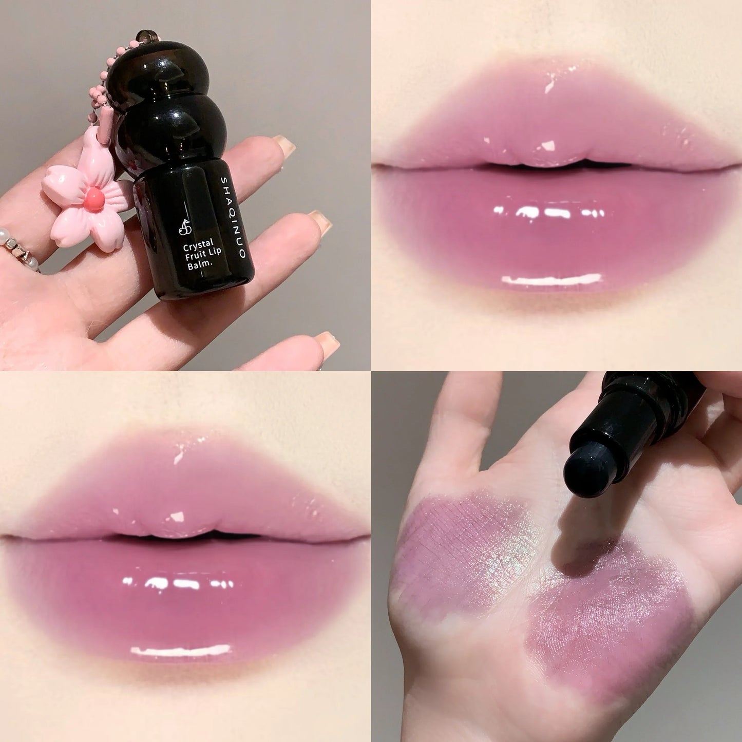 Hydrating Fruit Lip Balm Pendant, Tinted Moisturizing Lip Care for Fall & Winter, Prevents Dry Cracking, Refreshing Fruit Flavor