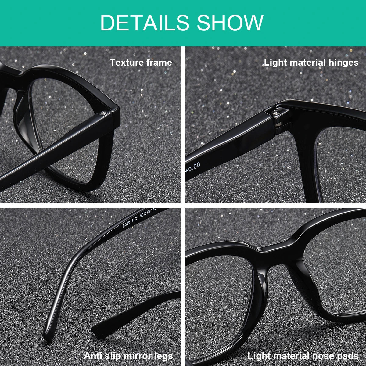 BARCUR Fashion Retro Leopard Pattern Women's Presbyopia Glasses Durable Multi-Degree PC Rectangular Small Frame with Transparent Acrylic Lenses for Reading or Work