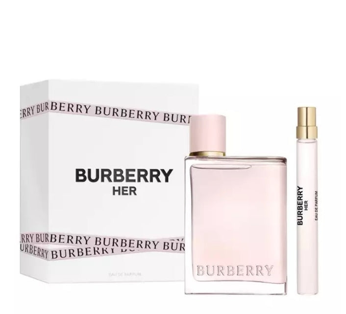 BURBERRY HER 2 PCS SET: 3.3 EAU DE PARFUM SPRAY + 0.33 EAU DE PARFUM SPRAY