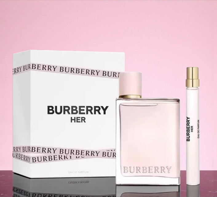 BURBERRY HER 2 PCS SET: 3.3 EAU DE PARFUM SPRAY + 0.33 EAU DE PARFUM SPRAY