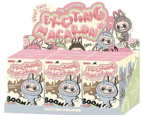 The Monsters - Tasty Macarons Vinyl Face Blind Box, 6PCs The Monsters Blind Box Figures, Random Design Action Figures Collectible Toys Home Decorations, Whole Set 6 IN BOX