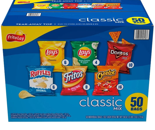 Frito-Lay Classic Mix Variety Pack Chips, 50 pk