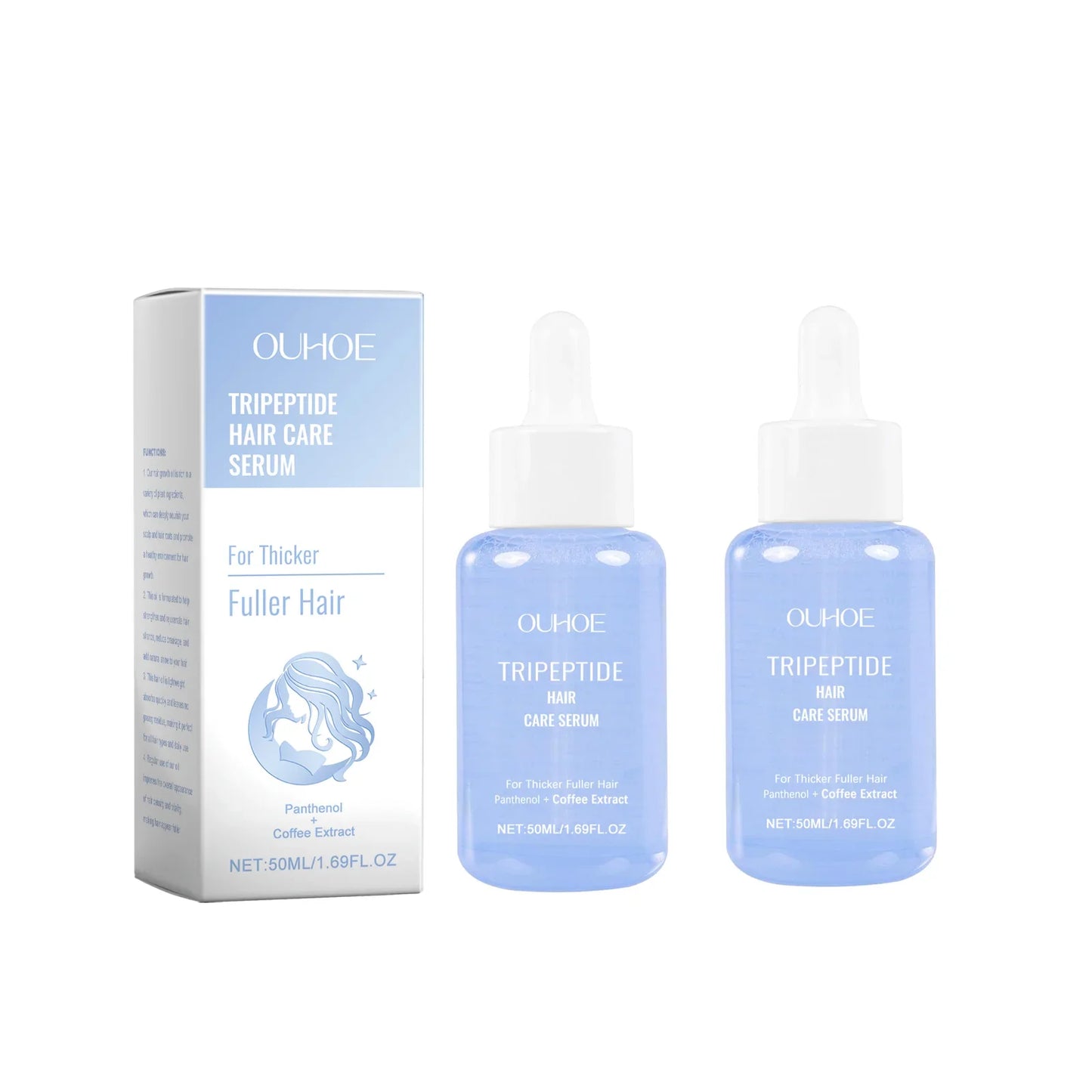 Tripeptide Hair Serum Strengthening Nourishing Scalp Treatment Coffee Extract Promotes Thicker Fuller Healthier Hair 50ml